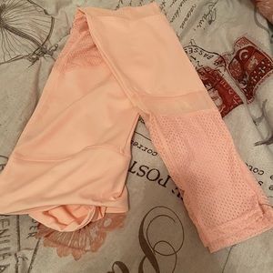Salmon pink workout leggings
